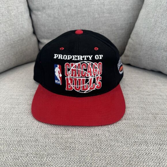 Vintage 90's Proplayer Chicago Bulls Snapback Hat NBA Eastern Conference Goat - Picture 1 of 5